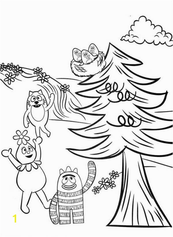 Sycamore Tree Coloring Page Fresh Coloring Pages Trees with Leaves Unique Brobee Foofa and toodee