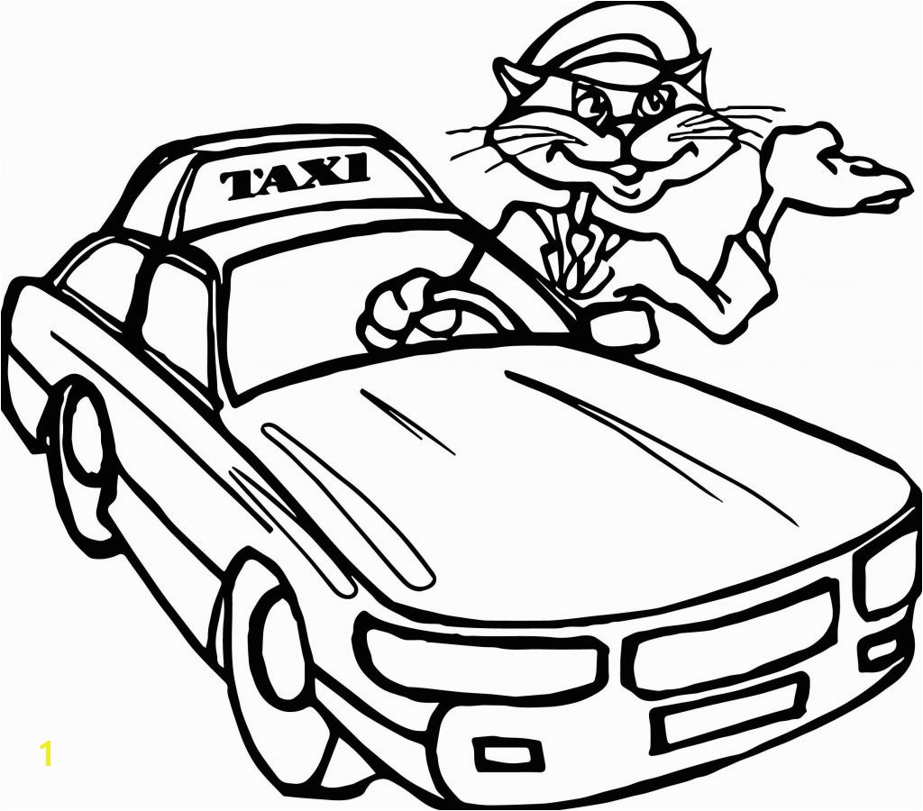 Taxi Coloring Page