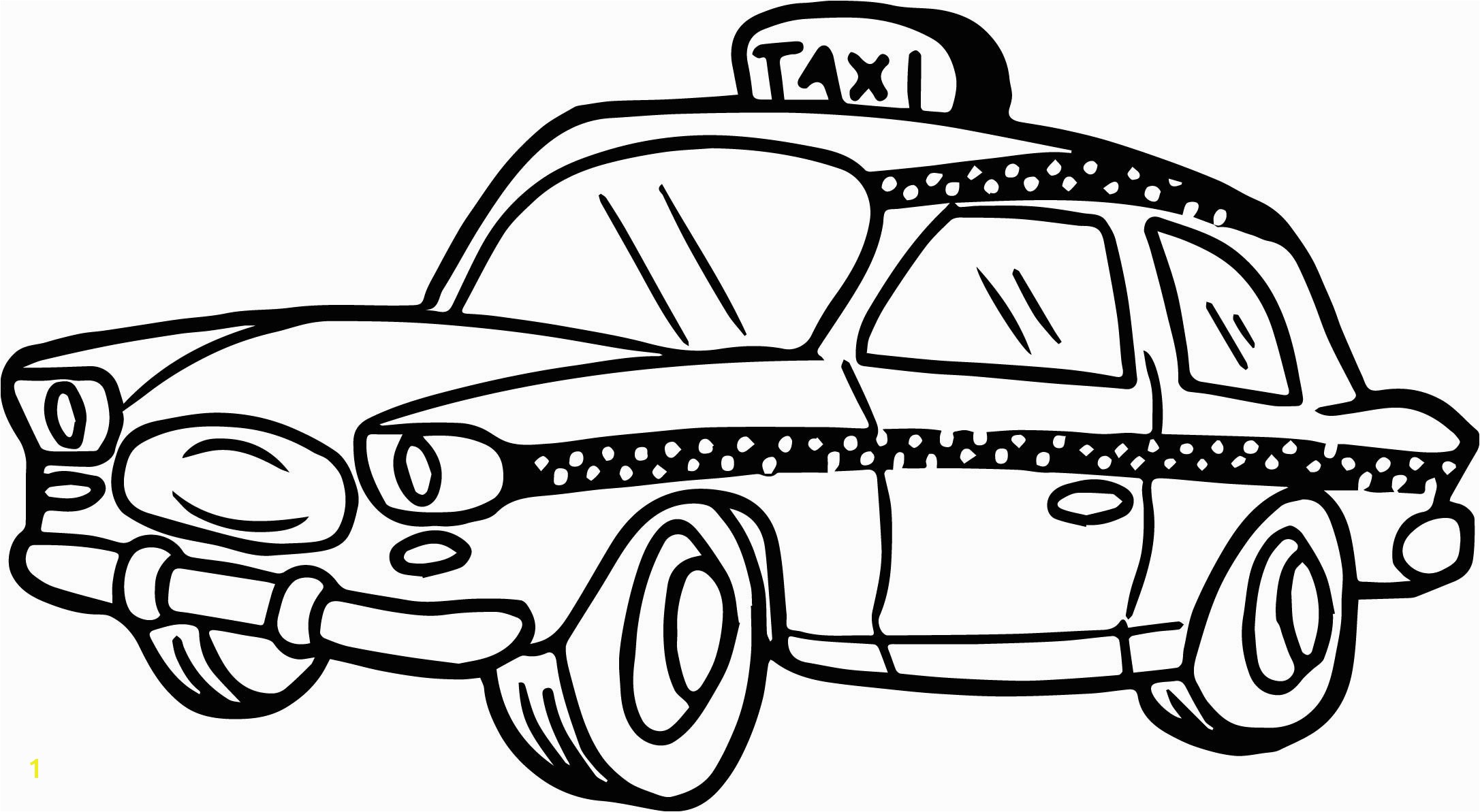 Taxi Driver Car Cartoon Coloring Page Transportation Pages For Kids Awesome Cute