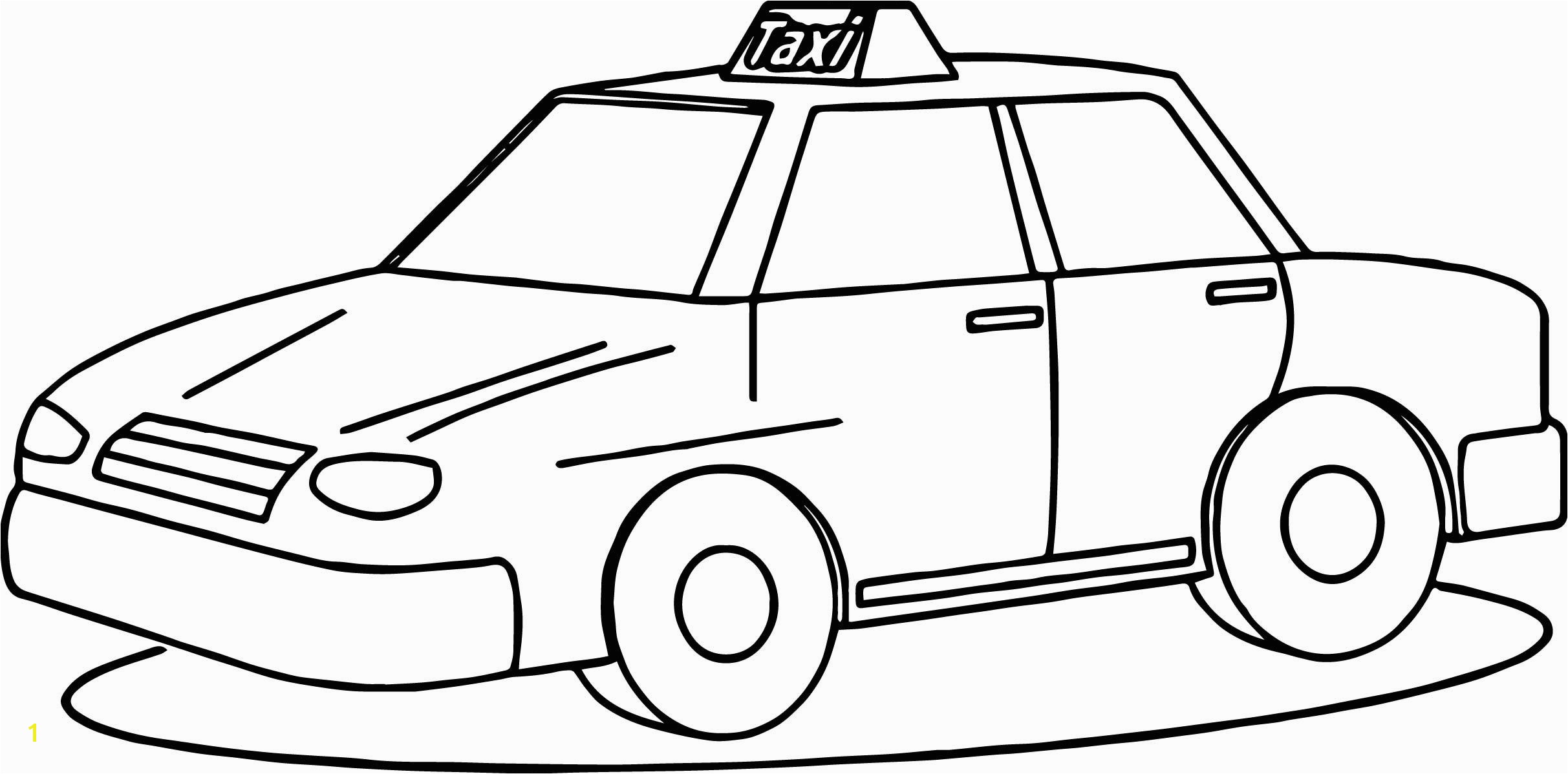 awesome Taxi Driver Fine Car Coloring Page