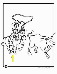 Cowboy Coloring Pages Cattle Roping Cowboy Coloring Page – Animal Jr