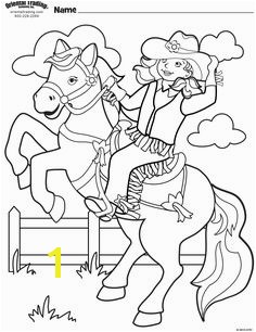 Cowgirl Coloring Page