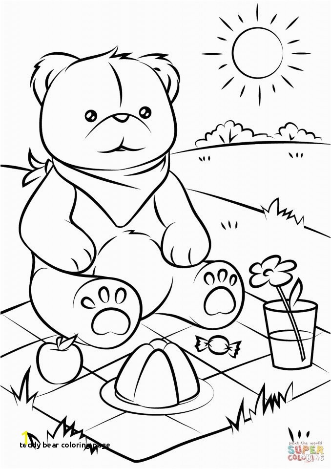 Teddy Bear Picnic Coloring Pages 28 Teddy Bear Coloring Page