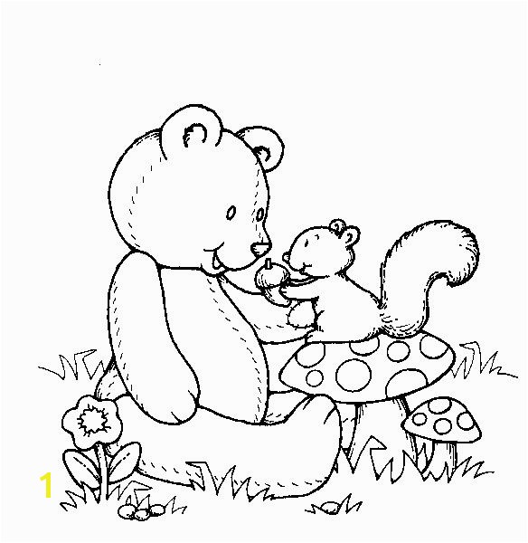 teddy bear with squirrel
