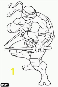 A ninja turtle from the movie Teenage Mutant Ninja Turtles coloring page