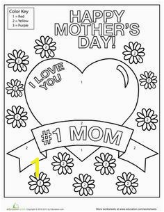 I Love You Mom Mother s Day Coloring PagesMothers