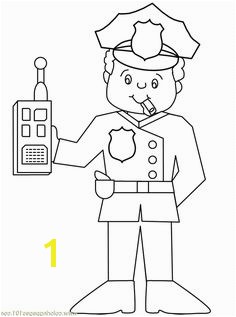 Police ficer Hat Coloring Page