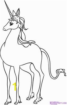 The Female Unicorn Coloring Page