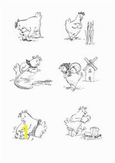 Little Red Hen black and white images free