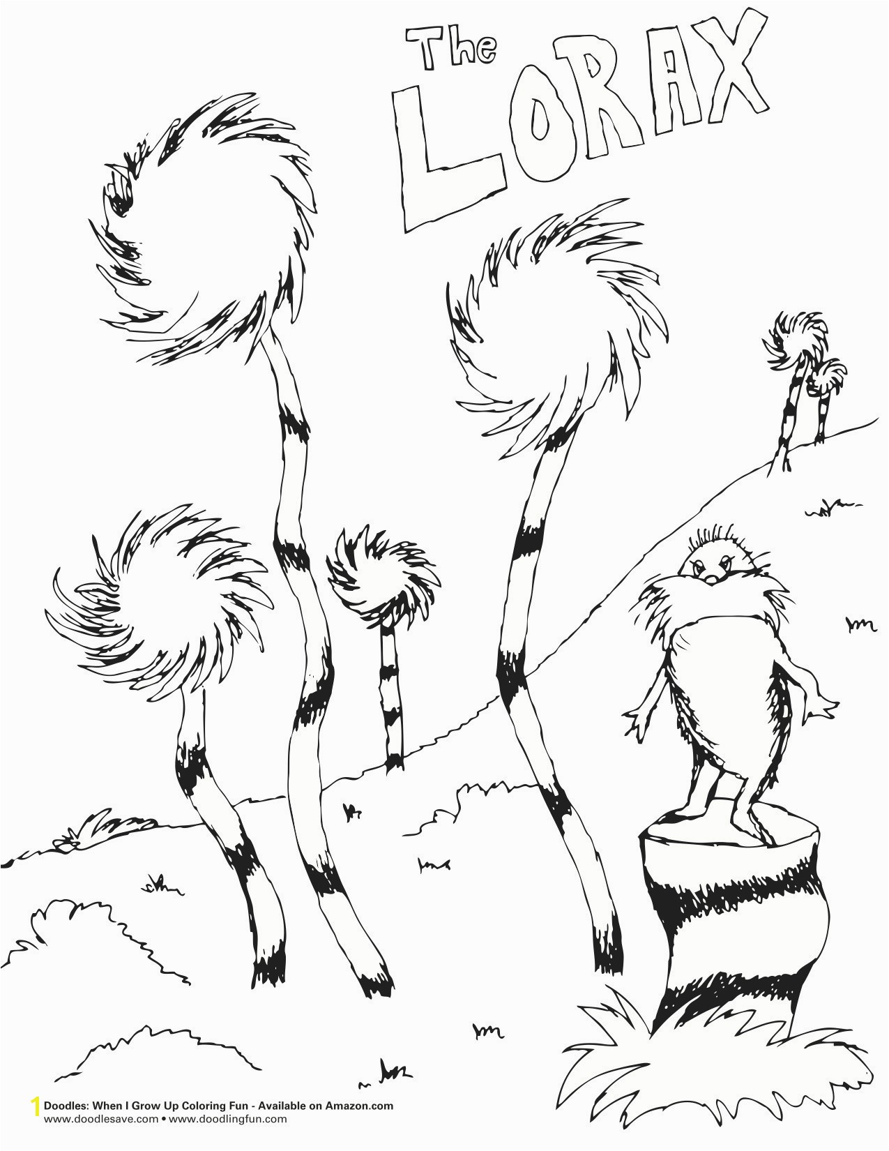 The Lorax Characters Coloring Pages Dr Seuss Printable Coloring Pages Refrence Lorax Trees Coloring