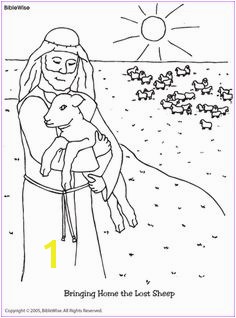 Jesus and the Lost Sheep Coloring Page Kids Korner BibleWise