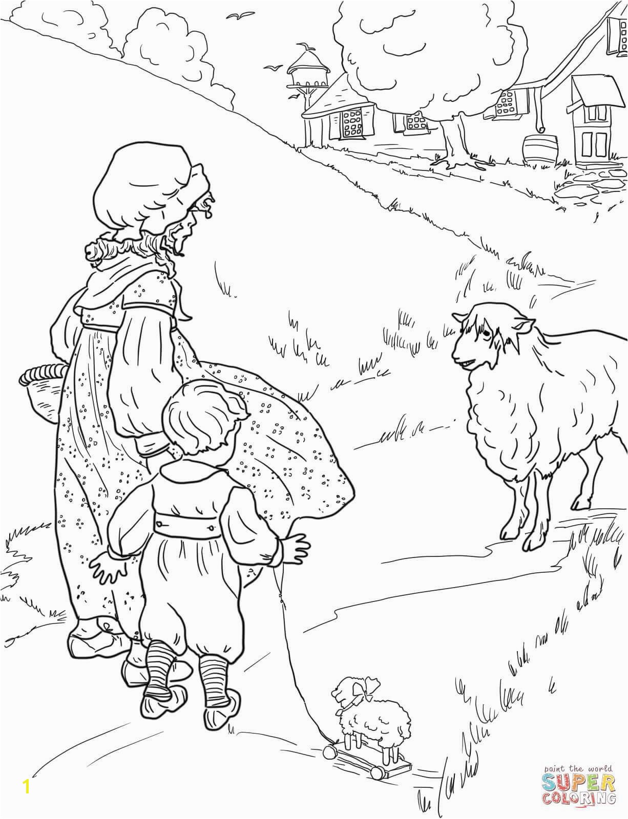The Lost Sheep Coloring Page Lamb Coloring Pages Printable Best Free Printable Sheep Coloring