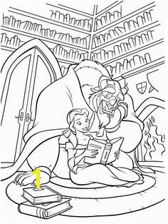 Read A Book To her Coloring Pages Beauty And The Beast Coloring Pages KidsDrawing –