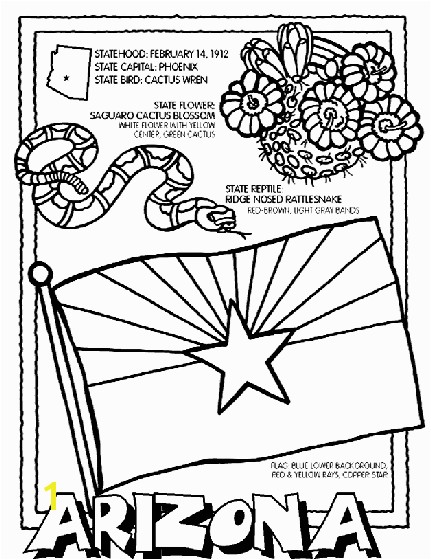Theme Park Coloring Pages Learn Facts About Arizona with This Fun Coloring Page
