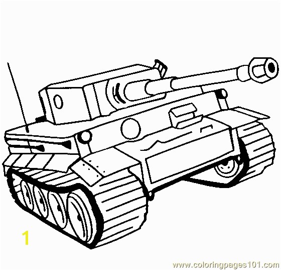 Panzer Tiger Tank Coloring Page