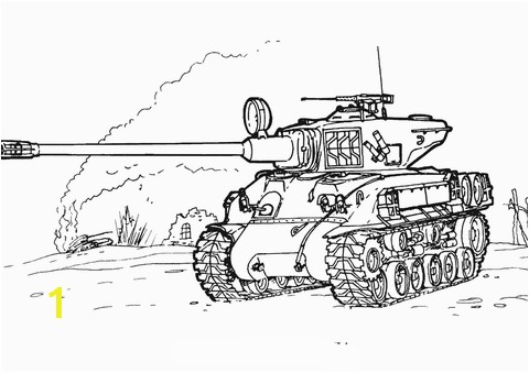 Sherman M 51 Tank coloring page