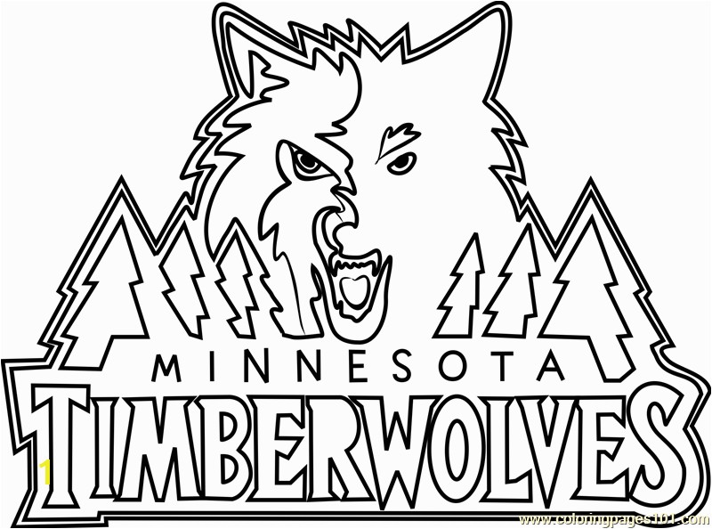 Timberwolves Coloring Pages Minnesota Timberwolves Coloring Page Free Nba Coloring Pages