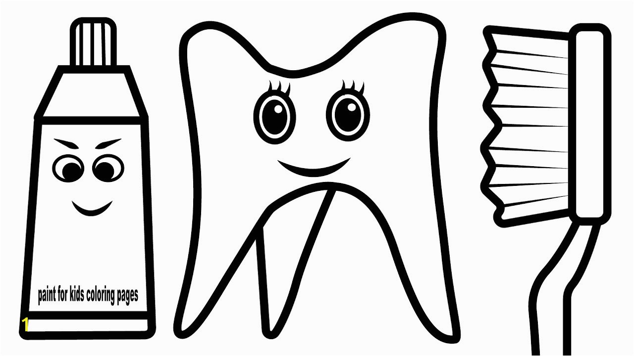 Improved Toothbrush And Toothpaste Coloring Page Pages For Baby Colouring Book