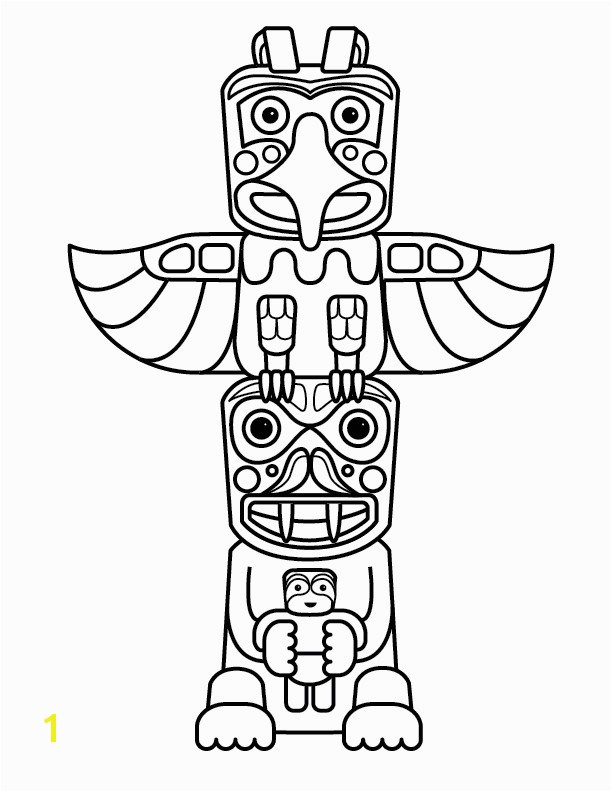 Totem Pole Coloring Pages Free Printable Totem Pole Coloring Pages For Kids