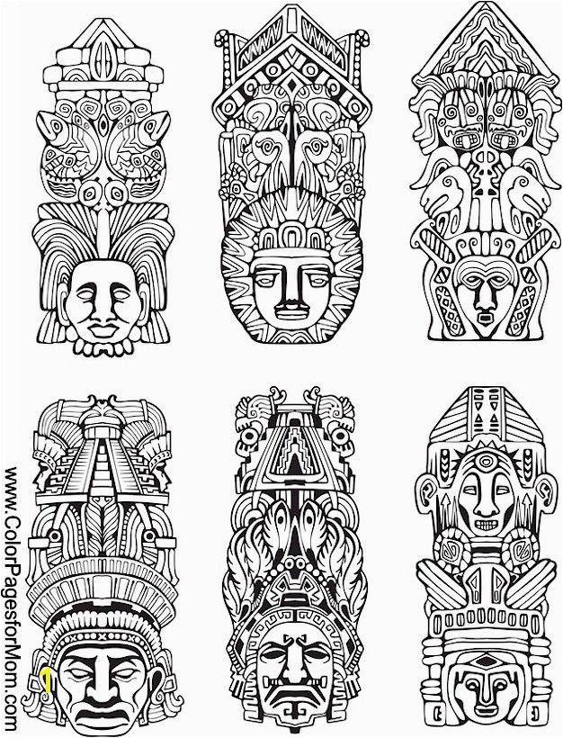 Totem Pole Faces Coloring Pages totem Pole Faces Coloring Pages Best 45 Best Coloring southwest