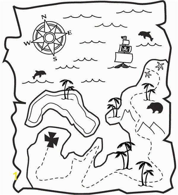 600x657 Treasure Map Coloring Page Pirate Treasure Map Coloring Page Get