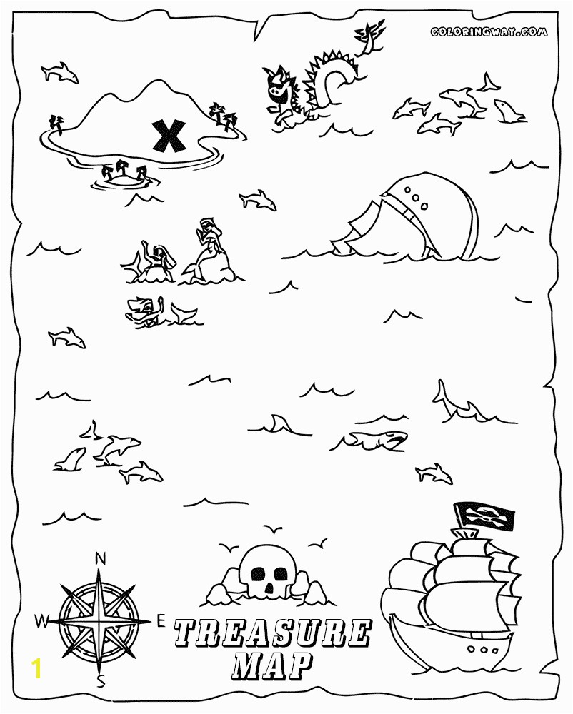 Treasure Map Coloring Pages To Download And Print