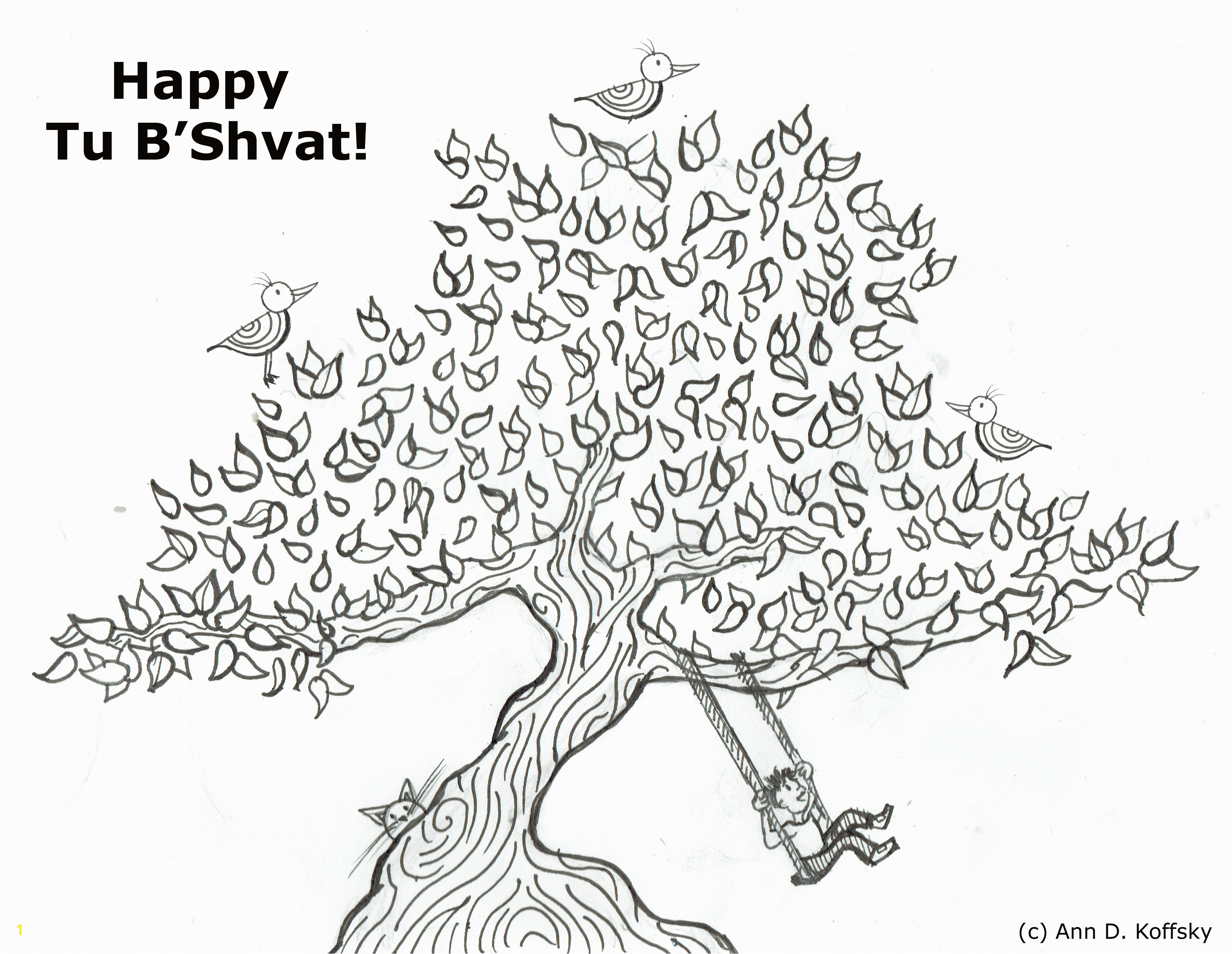 Unique Tu B Shevat Coloring Pages