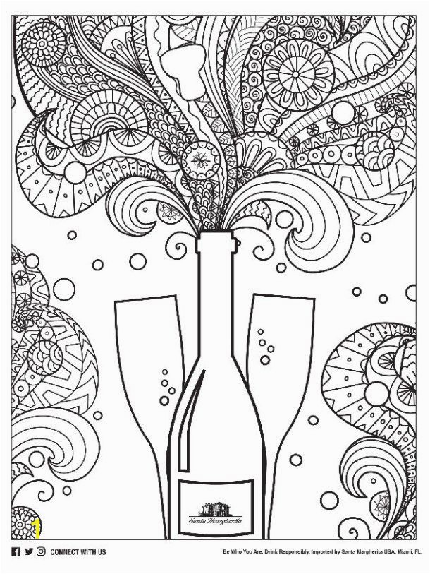 Free Adult Coloring Pages Inspired by Wine