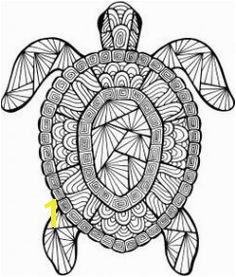 mandala turtle coloring page