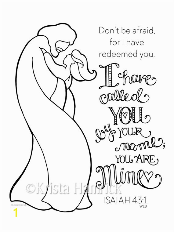 I Have Called You By Name Girl coloring page 8 5X11 Bible journaling tip in 6X8