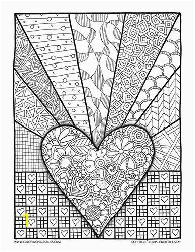 Coloring Page Valentines Day Abstract Doodle Zentangle Paisley Coloring pages colouring adult detailed advanced printable Kleuren voor volwassenen coloriage