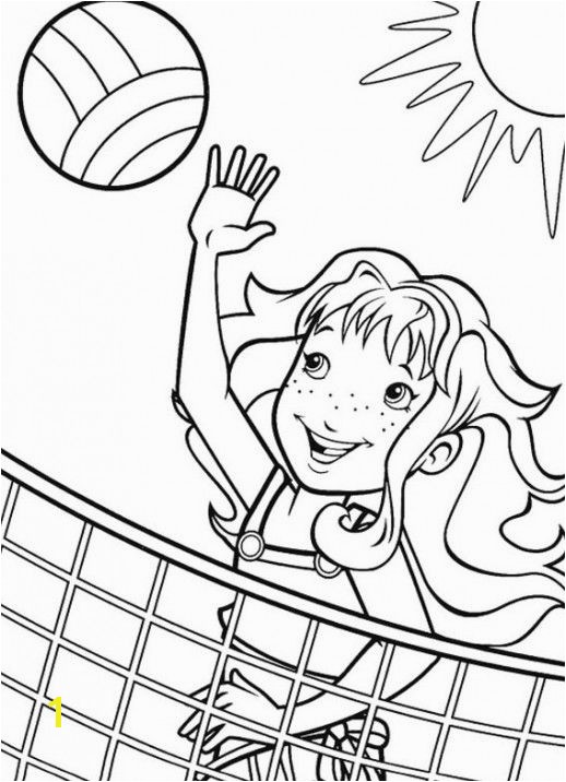 Sport Volleyball Coloring Pages For Girls