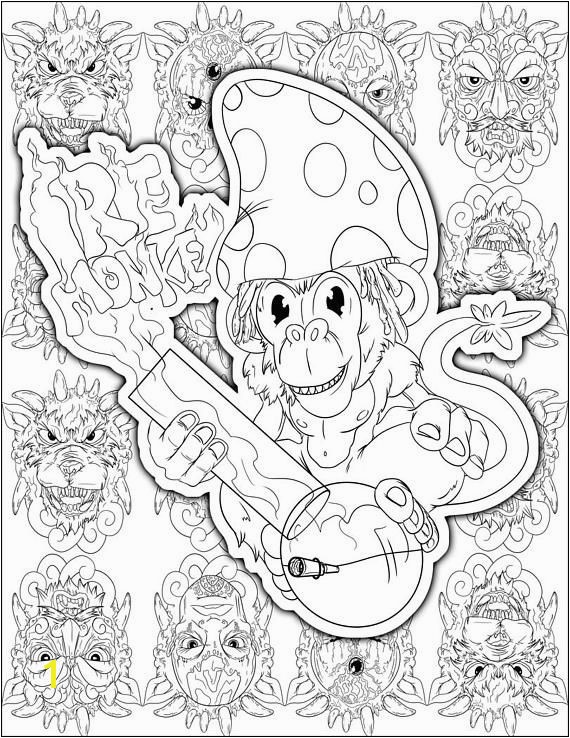 Weed Coloring Pages Perfect Stoner Gift Stoner Coloring Page Weed Art Adult Coloring