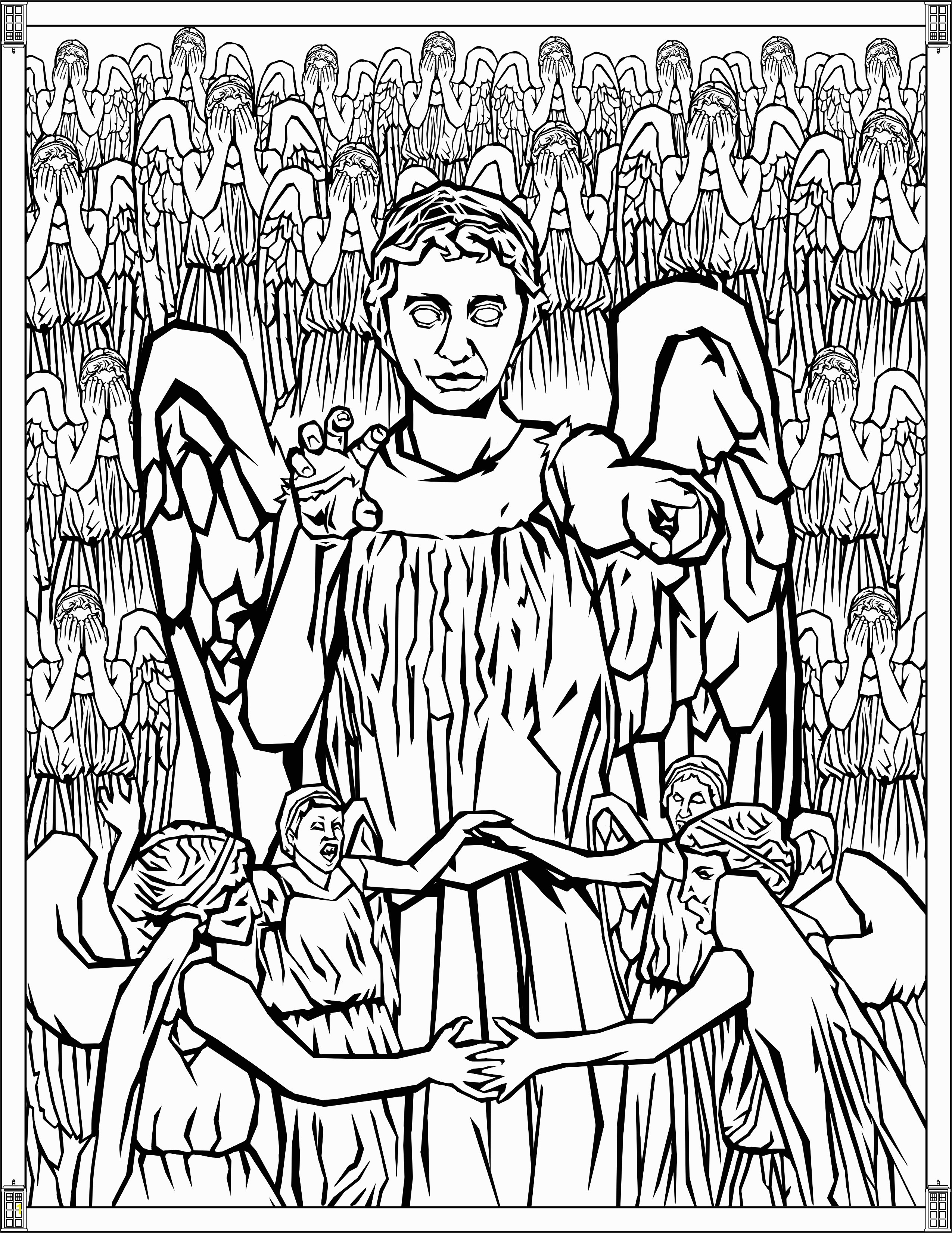 Weeping Angel Coloring Page Doctor who Wibbly Wobbly Timey Wimey Coloring Pages [printables