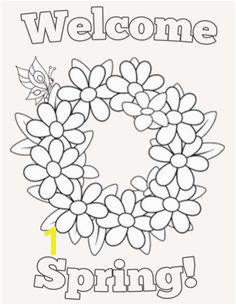 Free printable coloring pages for kids featuring a spring theme