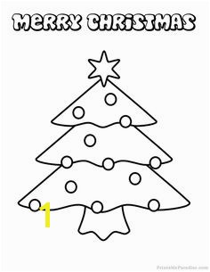 Christmas Tree Coloring Page Tree Pinterest