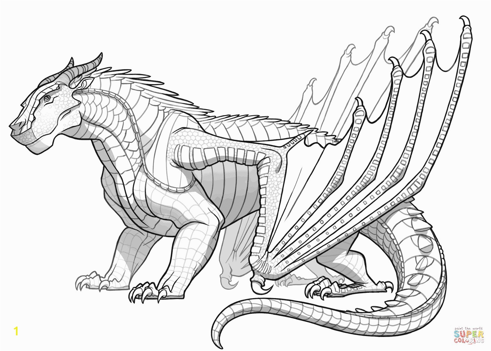 Mudwing Dragon From Wings Fire Coloring Page 20 Seawing Pages