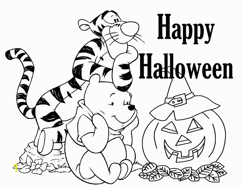 Winnie The Pooh Halloween Greeting Card Coloring Pages Beautiful Fall For Toddlers