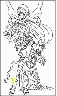 Winx Club Harmonix Musa coloring picture for kids