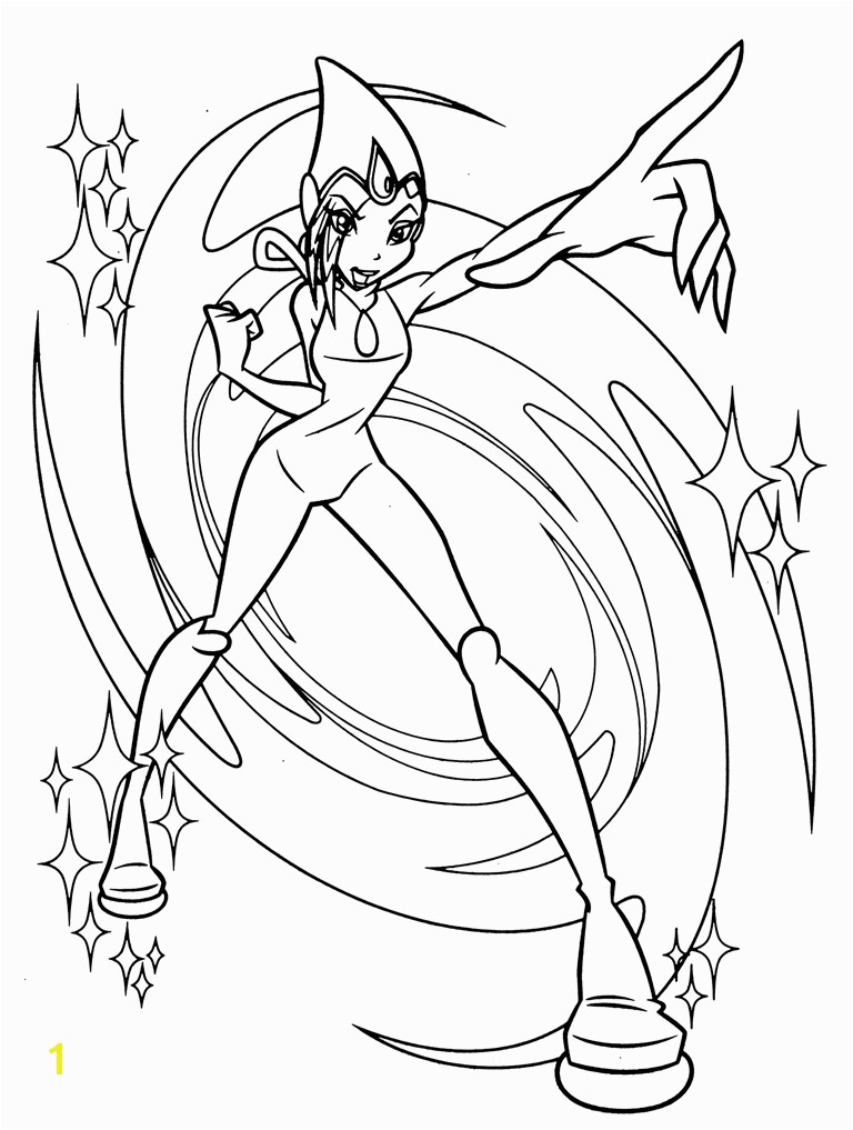 Winx Club coloring page Bloom Stella Flora Musa Tecna and Layla