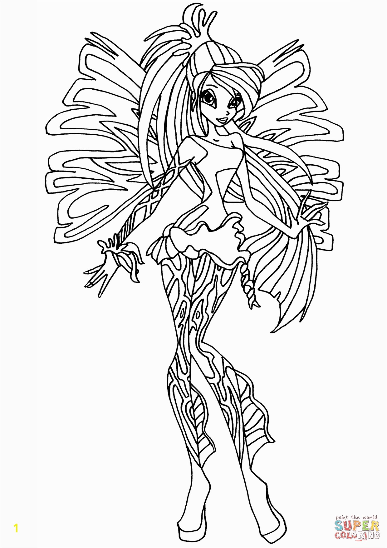 Winx Coloring Pages With Winx Club Sirenix Bloom Page