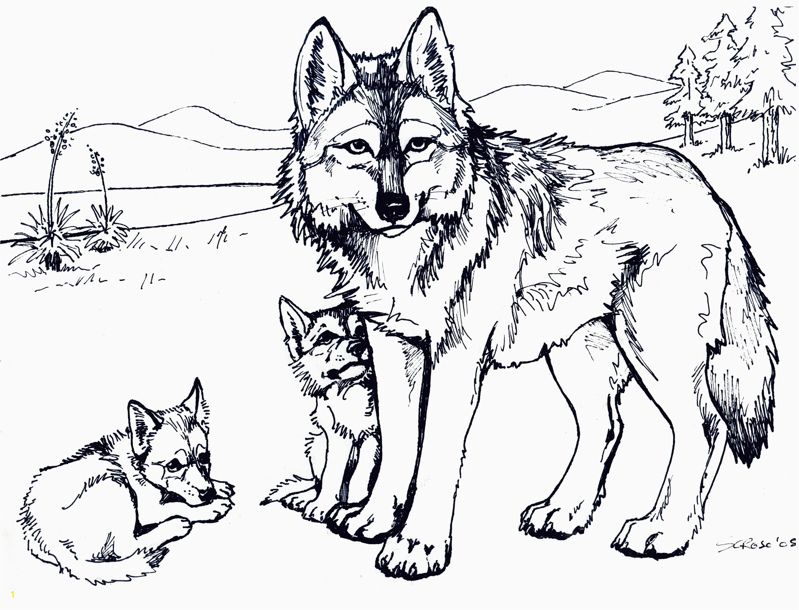 Wolf Coloring Pages Printable Luxury Wolf with Pup Coloring Pages Coloring Home