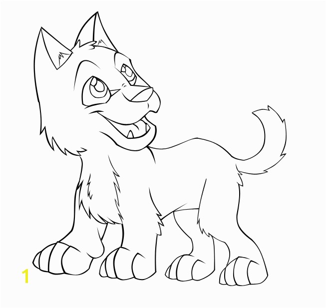 Baby Wolf Coloring Pages
