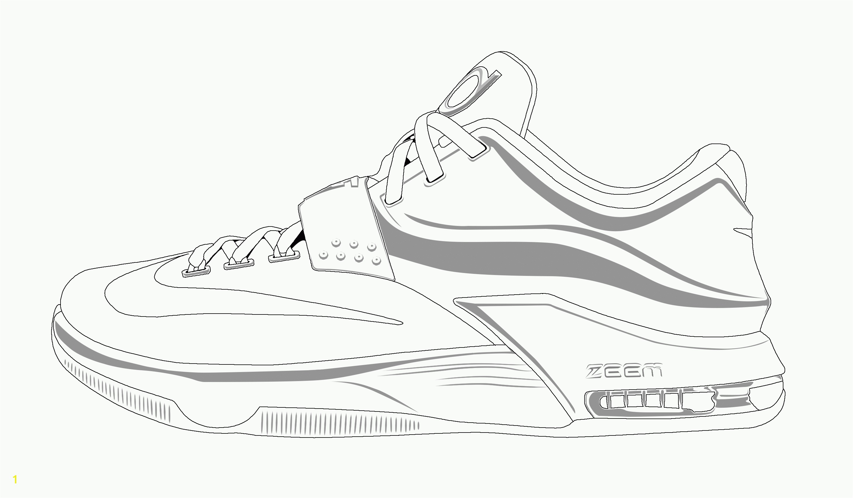 Revealing Shoe Coloring Page Kobe Bryant Shoes Pages Free For Kids 2018