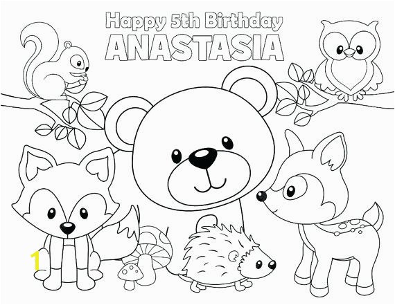 woodland creatures coloring pages personalized printable woodland forest animals deer fox birthday of personalized printable woodland