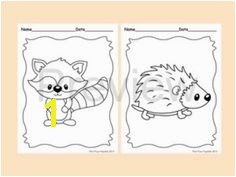 Woodland Forest Animals Coloring Pages 8 Designs Fox Included