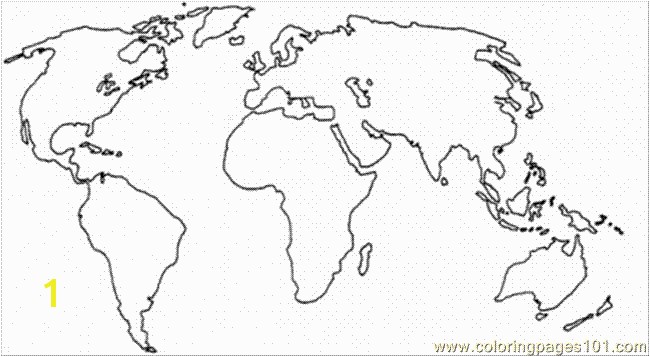 World Map Coloring Page