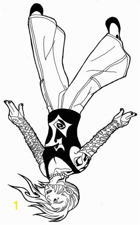 Jeff Hardy Performing His Signature Move Coloring Page