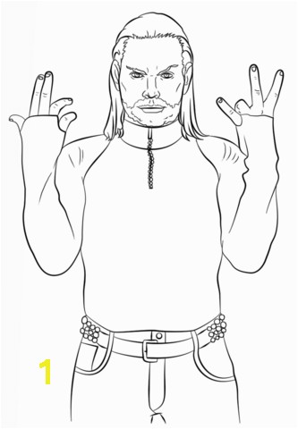 Wwe Coloring Pages Jeff Hardy Wwe Jeff Hardy Coloring Page