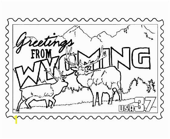 Wyoming Flag Coloring Page Coloring Book Page American Flag Printable New Postcard Coloring